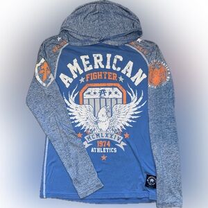 Men’s American Fighter Blue Hoodie